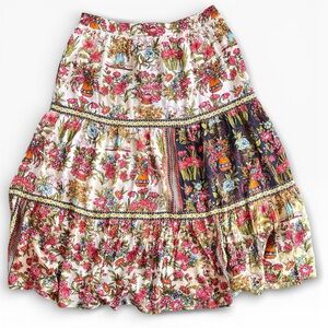 NWT Anthropologie Vineet Bahl Wildflower Tiered Midi Skirt XL